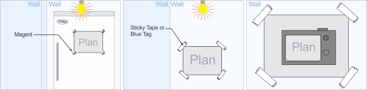 Image of floor plan ready to be photographed